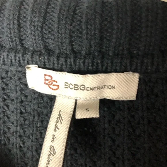 BCBGeneration Black Knit Sweater with Zipper Side Size Small - Picture 12 of 14